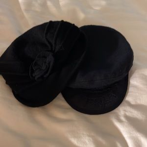 Two hats. 40s style. Dorfman pacific Greek fisherman style. Roomy. Black